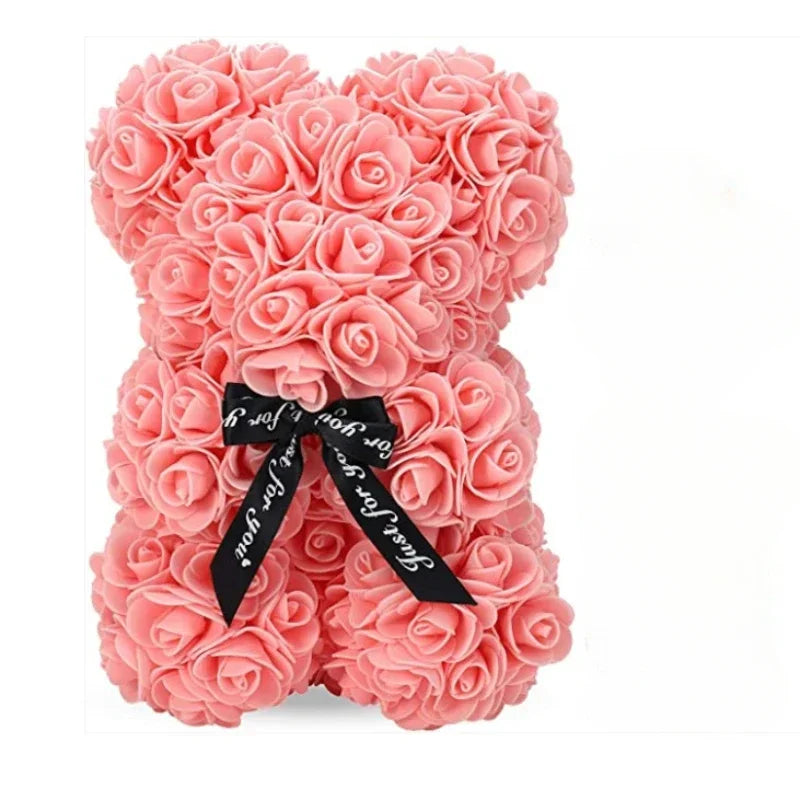 Artificial Rose Teddy Bear