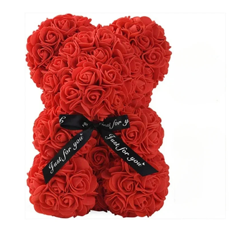 Artificial Rose Teddy Bear