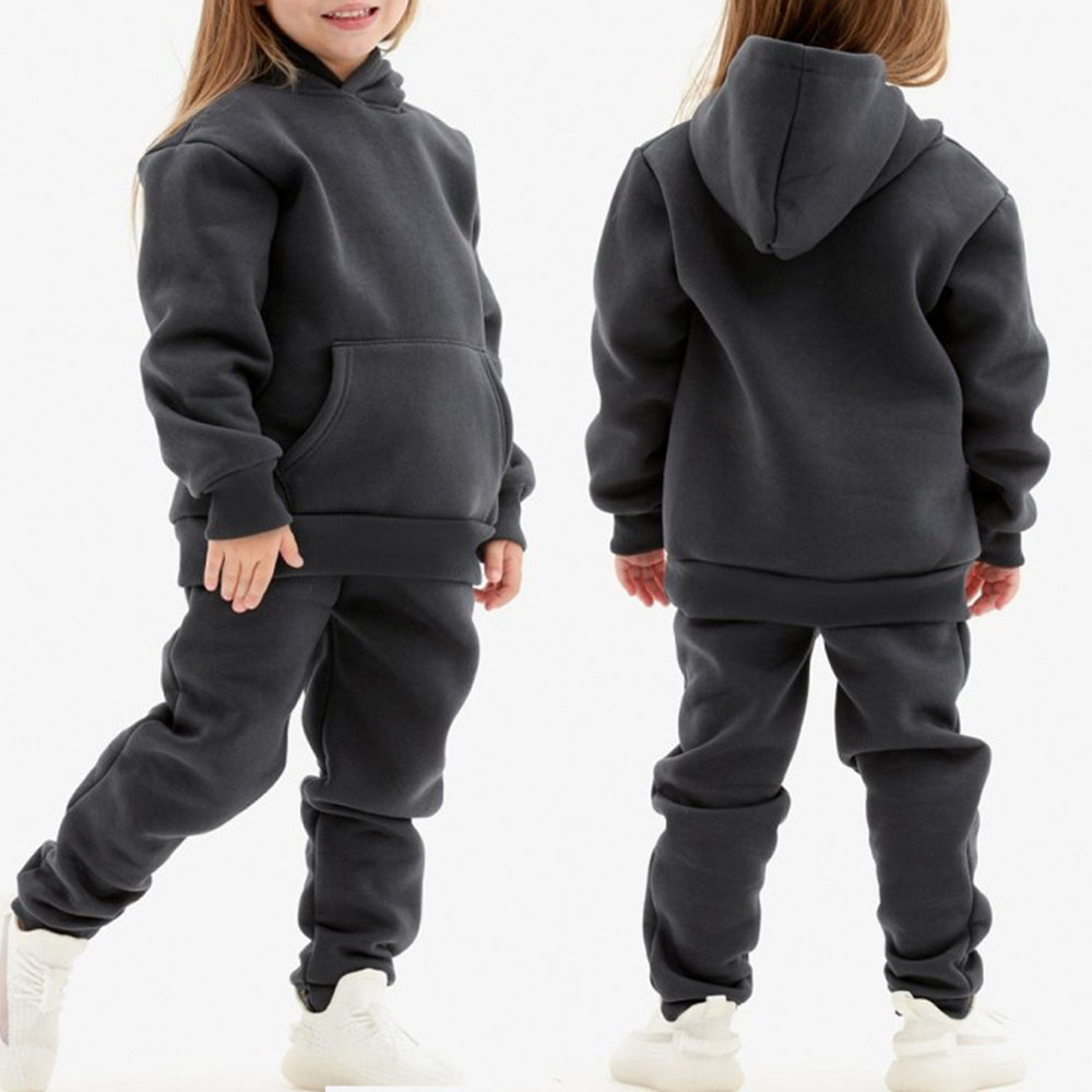 Winter Children Hooded Tracksuits Suits