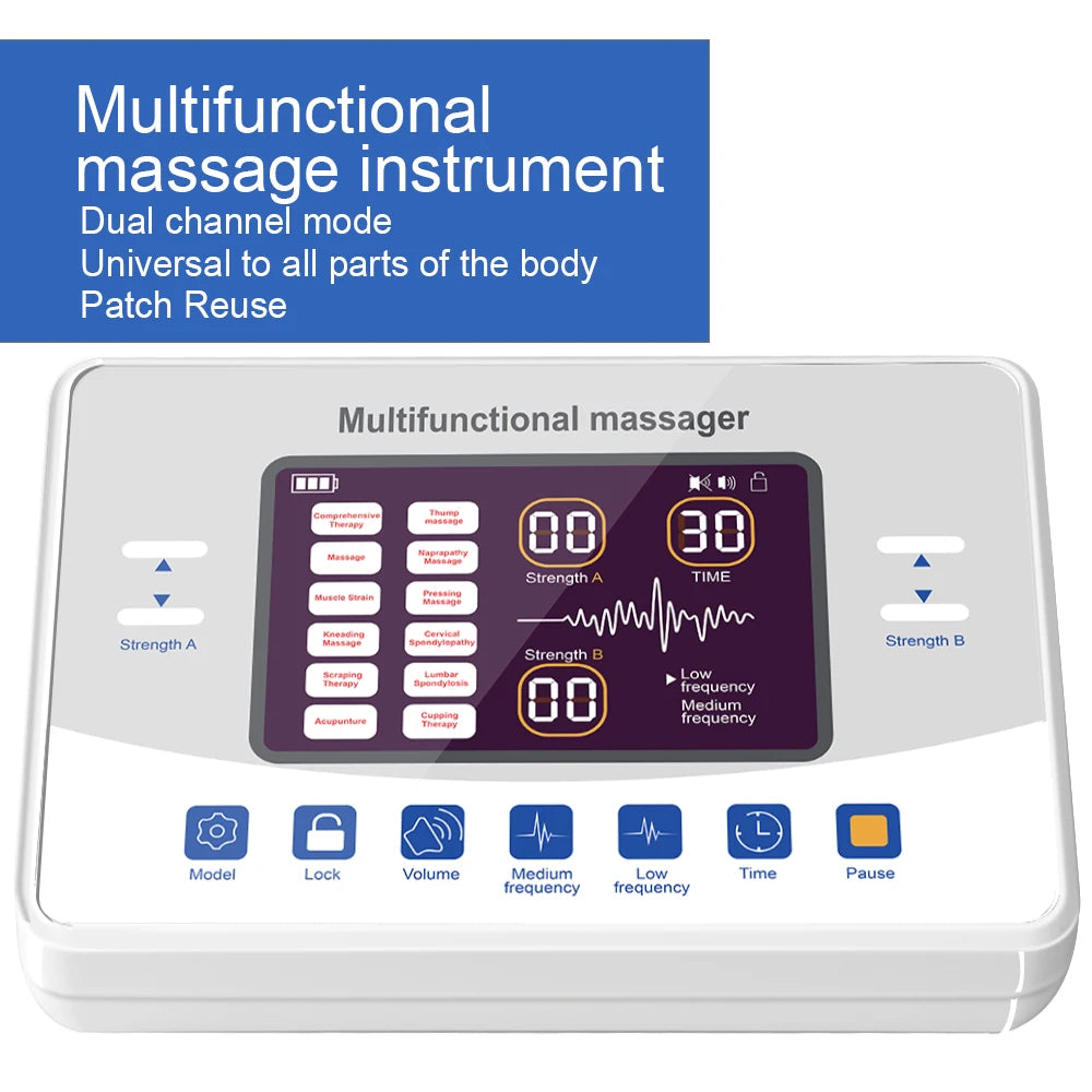 12-Mode Low Frequency TENS and EMS Therapy Device