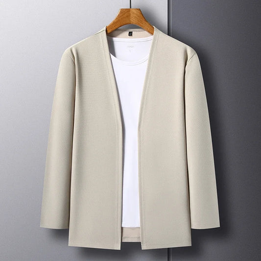 Men's Long Sleeved Cardigan Jacket
