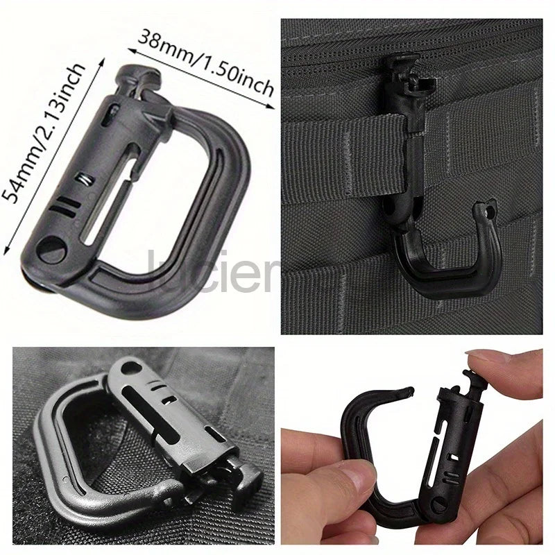 LUC Tactical MOLLE Pouch with US Flag Patch – Belt Waist Bag for 6.7" Cell Phone, D-Ring, & Gear Clip