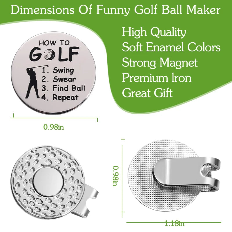 Golf Marker with Magnetic Hat Clip – Sleek Silver Golf Accessory for Easy Ball Marking