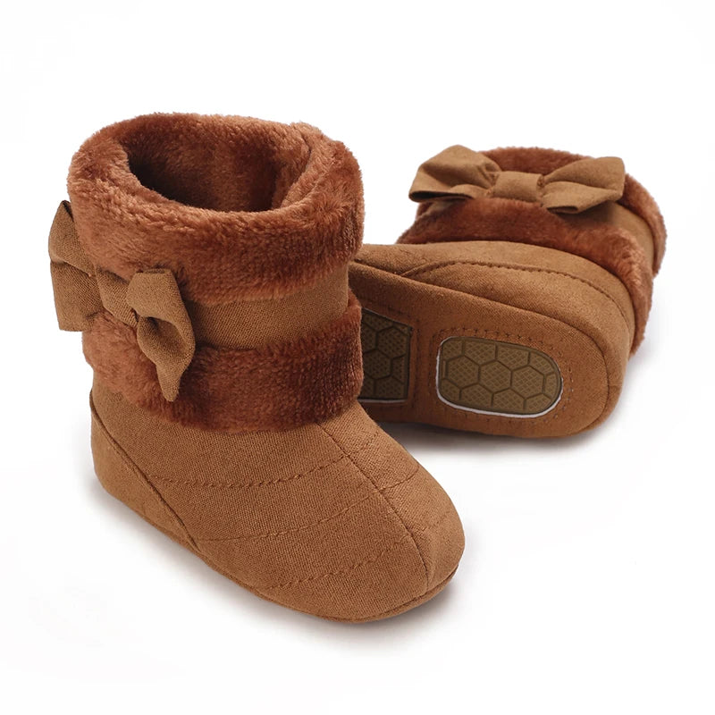 Cute Bowknot Comfortable Baby Girls Boots