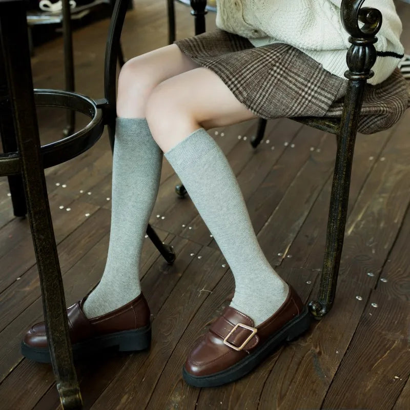 Cotton Knitting Knee-High Socks