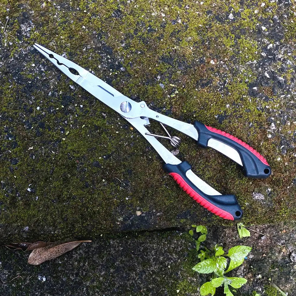 Long Fishing Pliers Scissor Gripper – Stainless Steel Multi-Tool for Fishing Enthusiasts