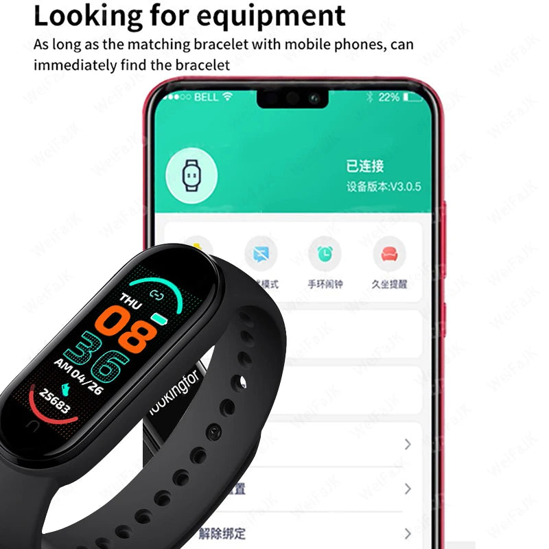 M6 Men Fitness Bracelet Smart Watch