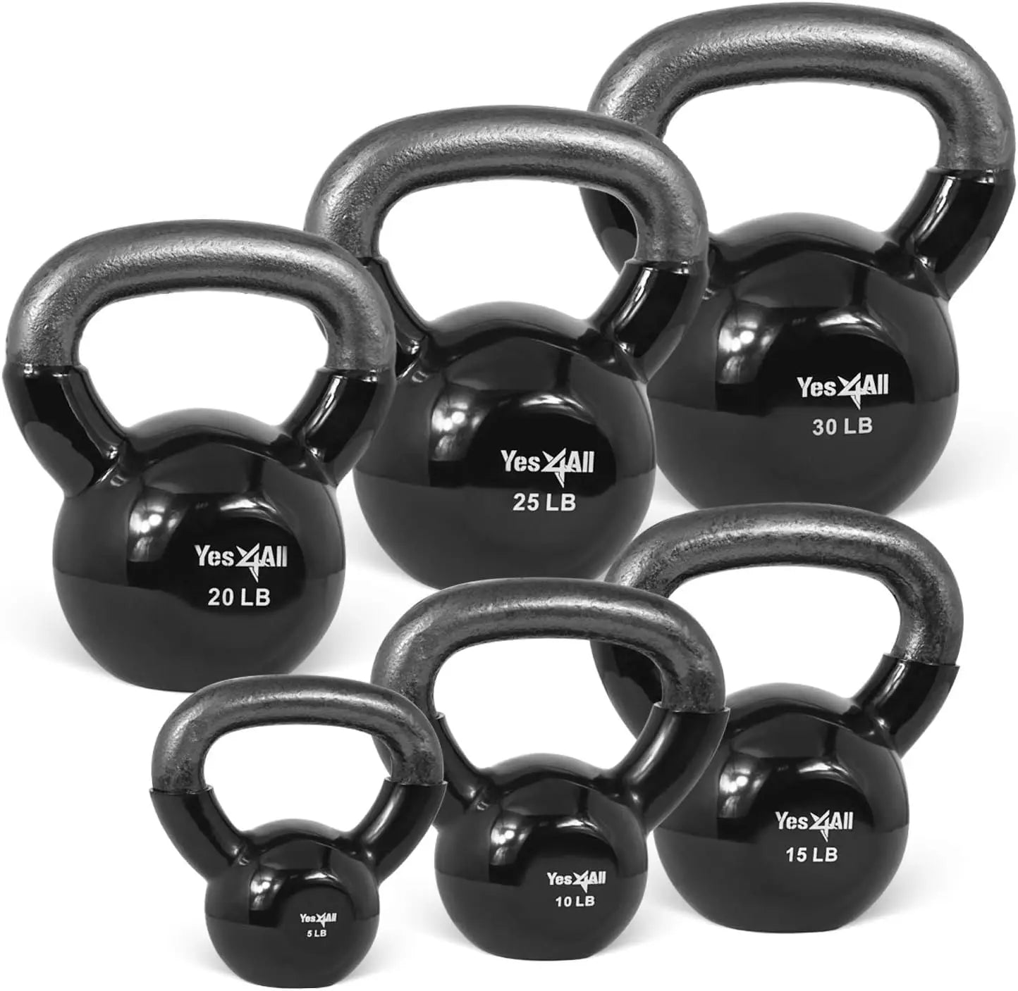 Vinyl Coated Kettlebell Set