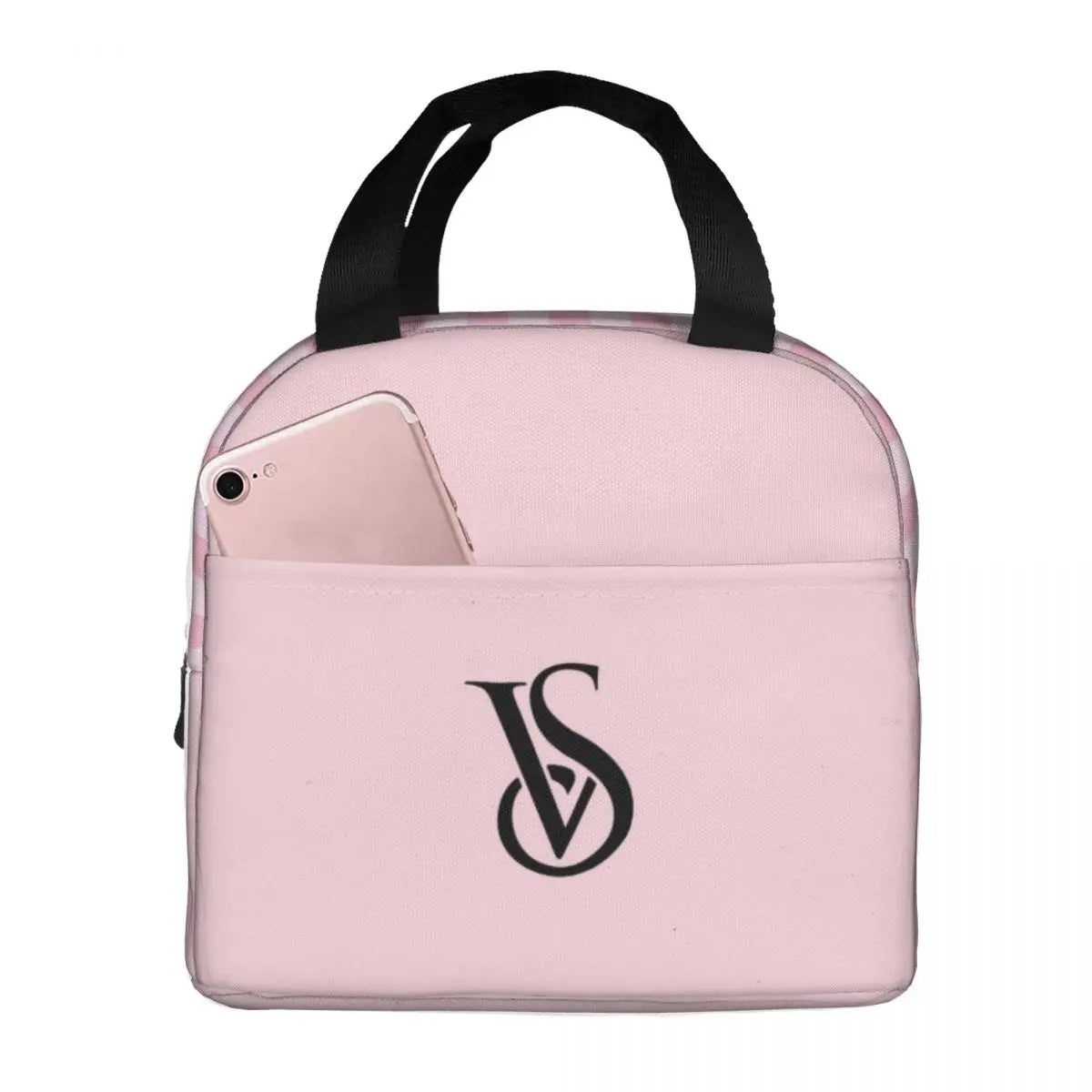 V-Victoria's Secret Stripe Insulated Lunch Bag