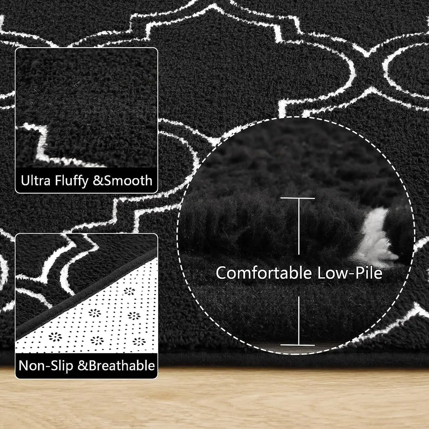 Black Rugs for Living Room