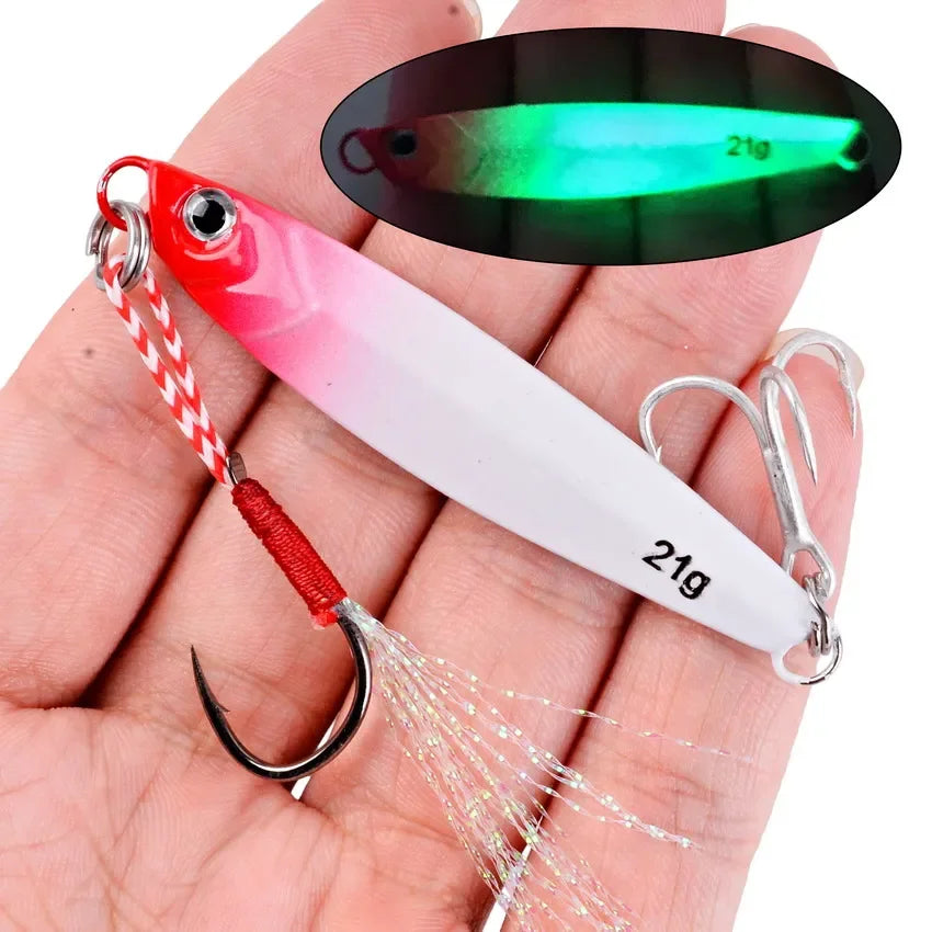 Metal Jig Fishing Lure Set – 3/5/8 Pieces (7g, 10g, 14g, 21g, 28g, 40g)