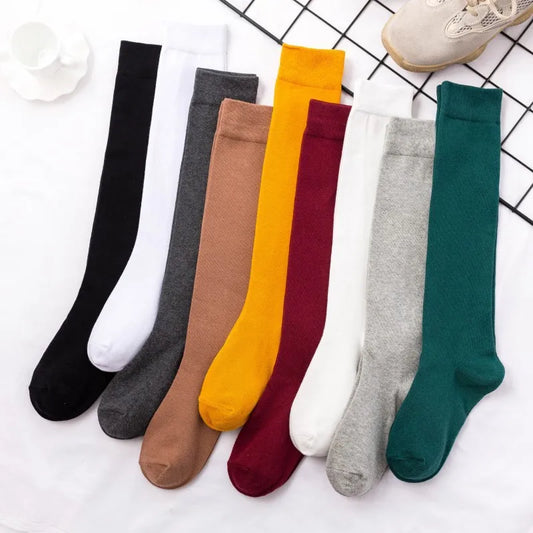 Cotton Knitting Knee-High Socks