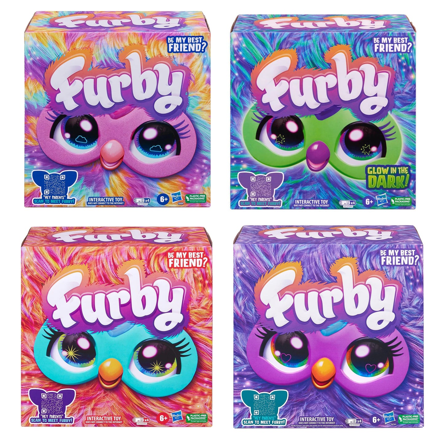 Original Furby Purple Coral Interactive Galaxy Edition Plush Toy