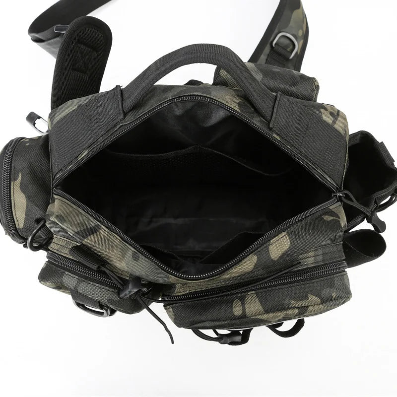 Fishing Tackle Backpack with Rod Holder & Gear Storage Bag – Sling Shoulder Pack for Men