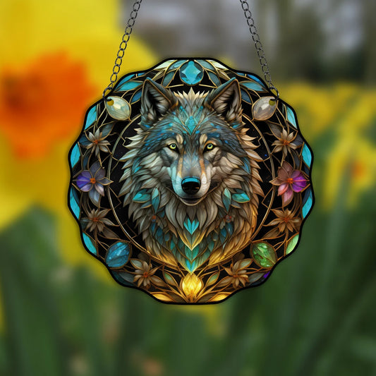 Wolf Wall Art Decor Hanging Sign