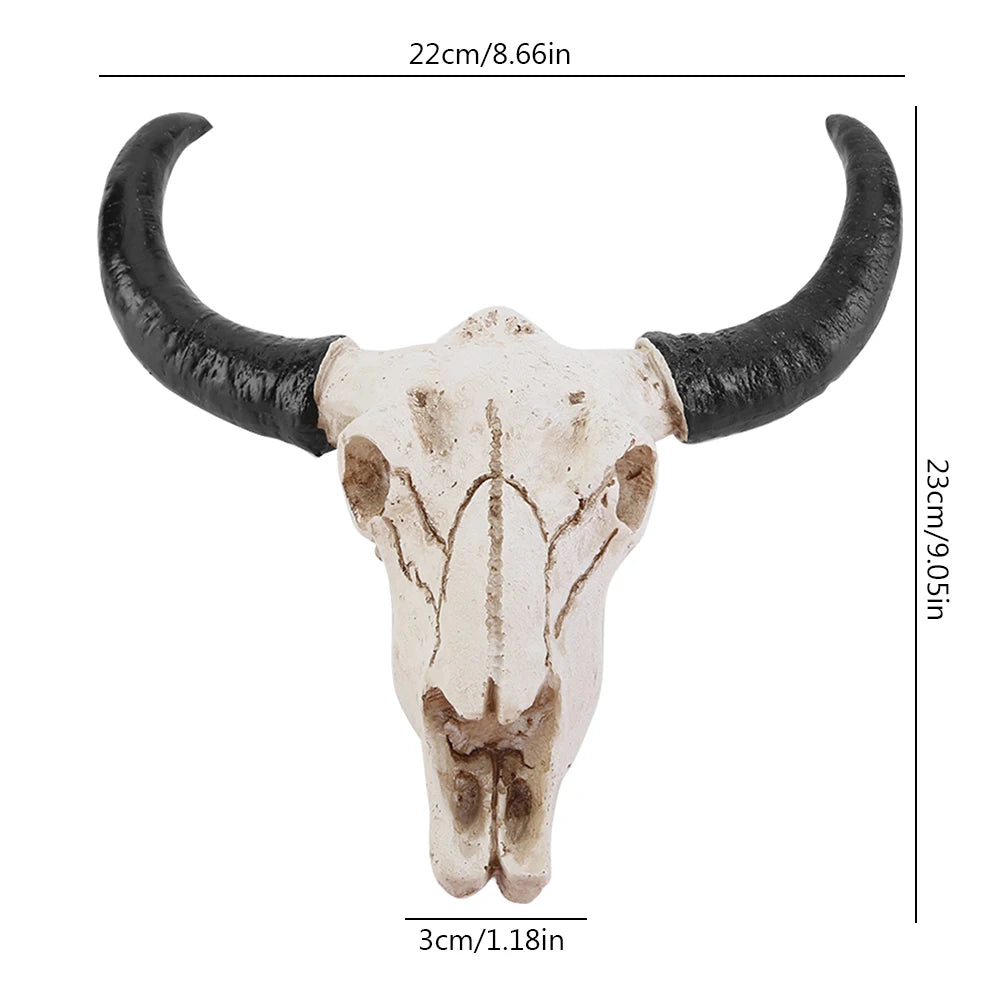 Longhorn Cow Skull Head Wall Ornament