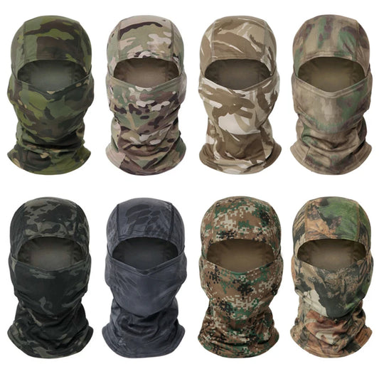 Balaclava Camouflage Full Face Mask – Multicam Neck Gaiter for Hunting, Cycling, and Wargames