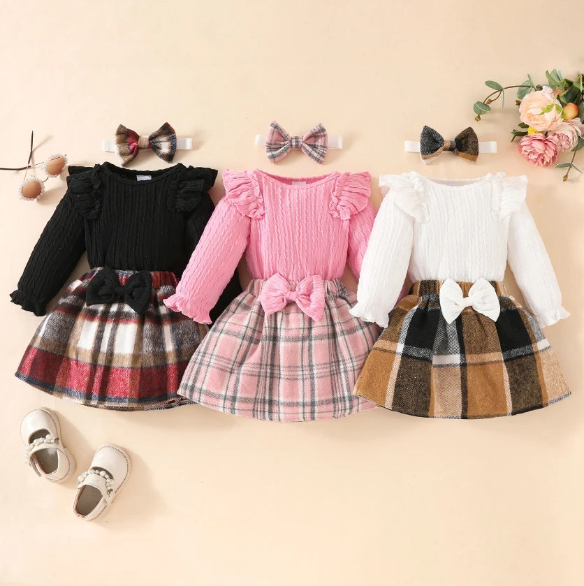 Fashion Baby Girls Fall/Winter 3-Piece Outfit