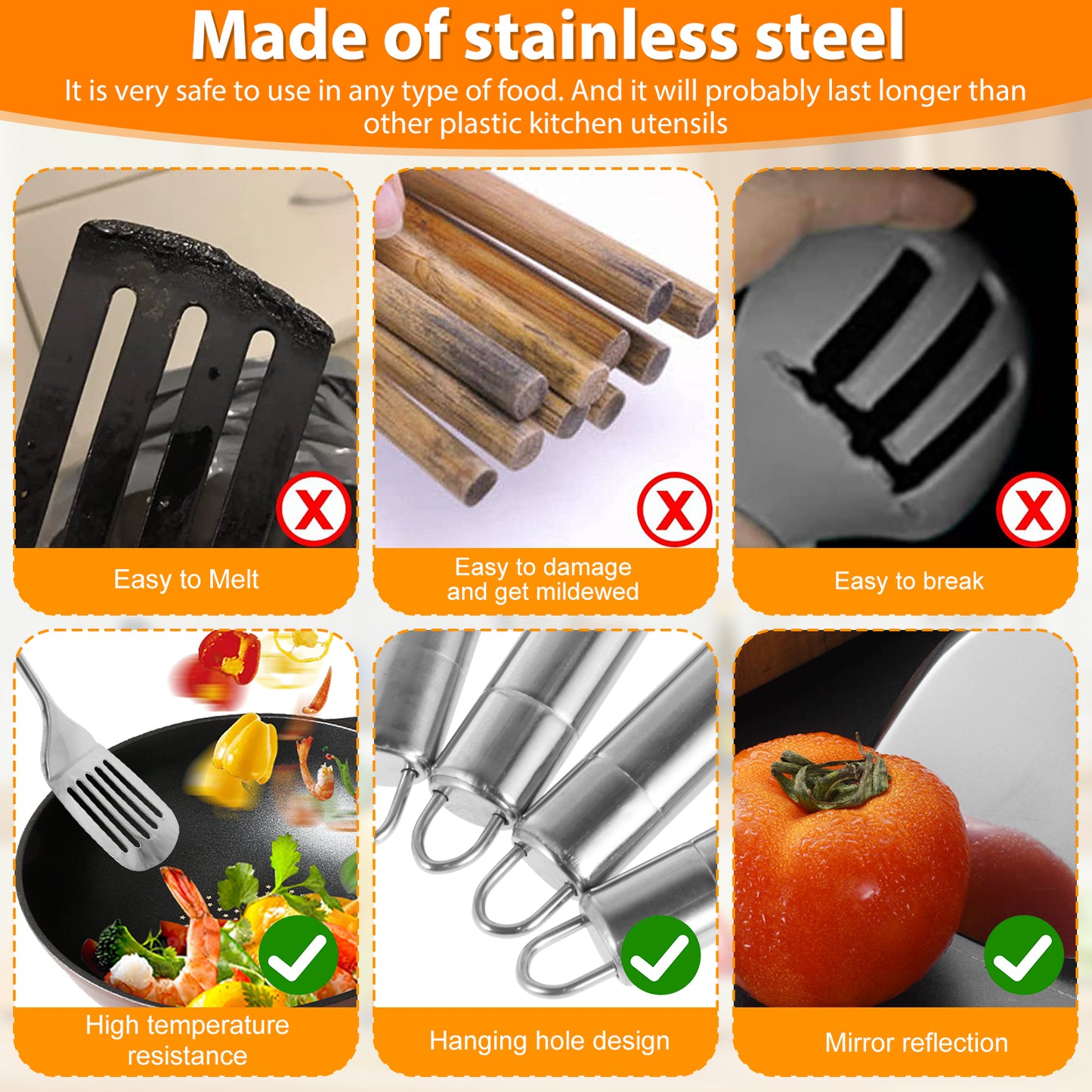 5-Piece Stainless Steel Kitchen Utensil Set