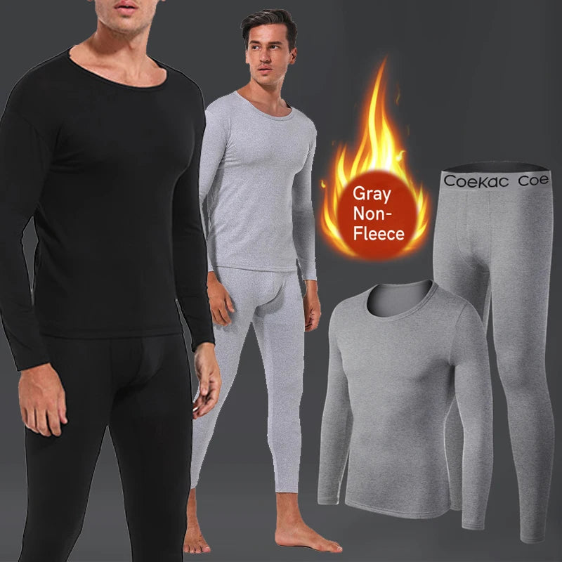 Thermal Underwear for Men – Fleece-Lined Long Johns Sport Base Layer for Winter Cold Weather