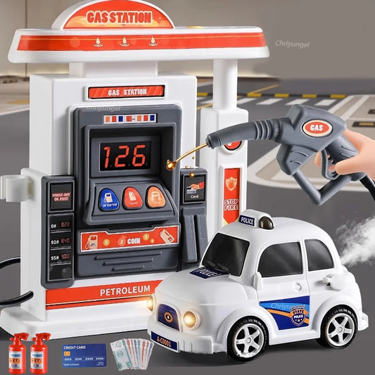 Gas Station Toy Set for Kids