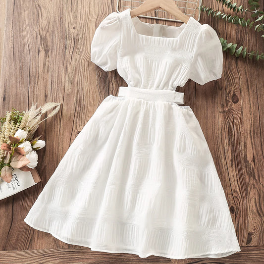 Elegant Long White Princess Dress