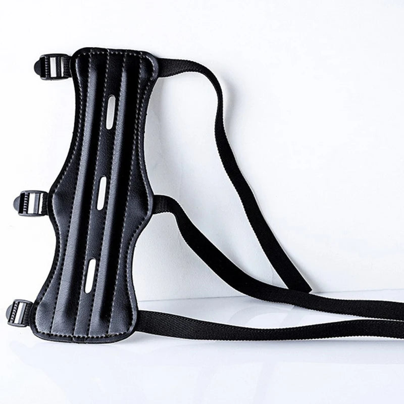 Leather Archery Arm Guard Protector – Adjustable Forearm Protection for Bow & Arrow Hunting and Training