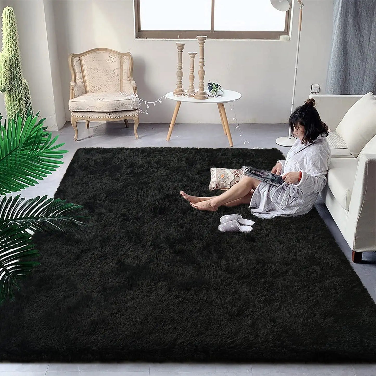 Fluffy Plush Soft Area Rug for Living Room & Kids' Rooms