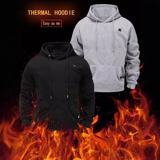 USB Heated Fleece Lined Hoodie for Men