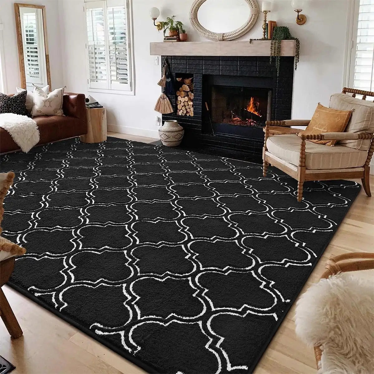 Black Rugs for Living Room