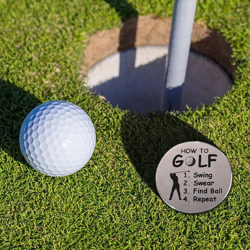 Golf Marker with Magnetic Hat Clip – Sleek Silver Golf Accessory for Easy Ball Marking