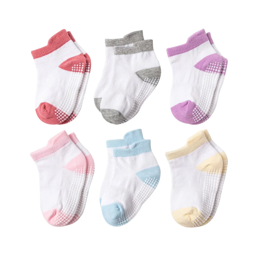 6 Pairs Baby Non-Slip Floor Socks