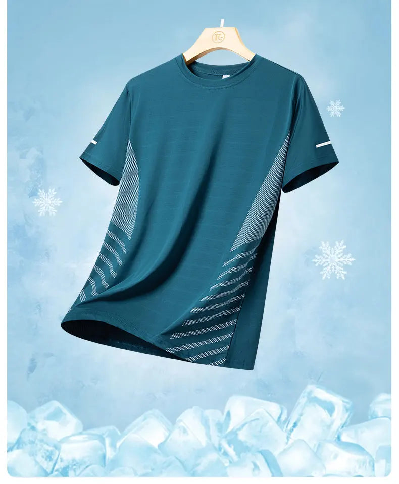 Men’s Summer Ice Silk Running T-Shirt