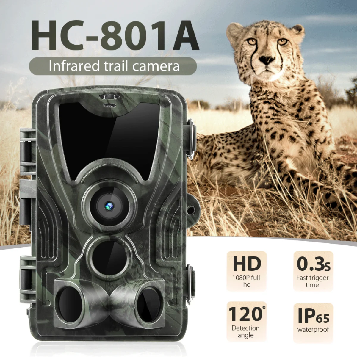 HC801A Night Vision Hunting Trail Camera – Motion-Activated Wildlife Scouting Camera