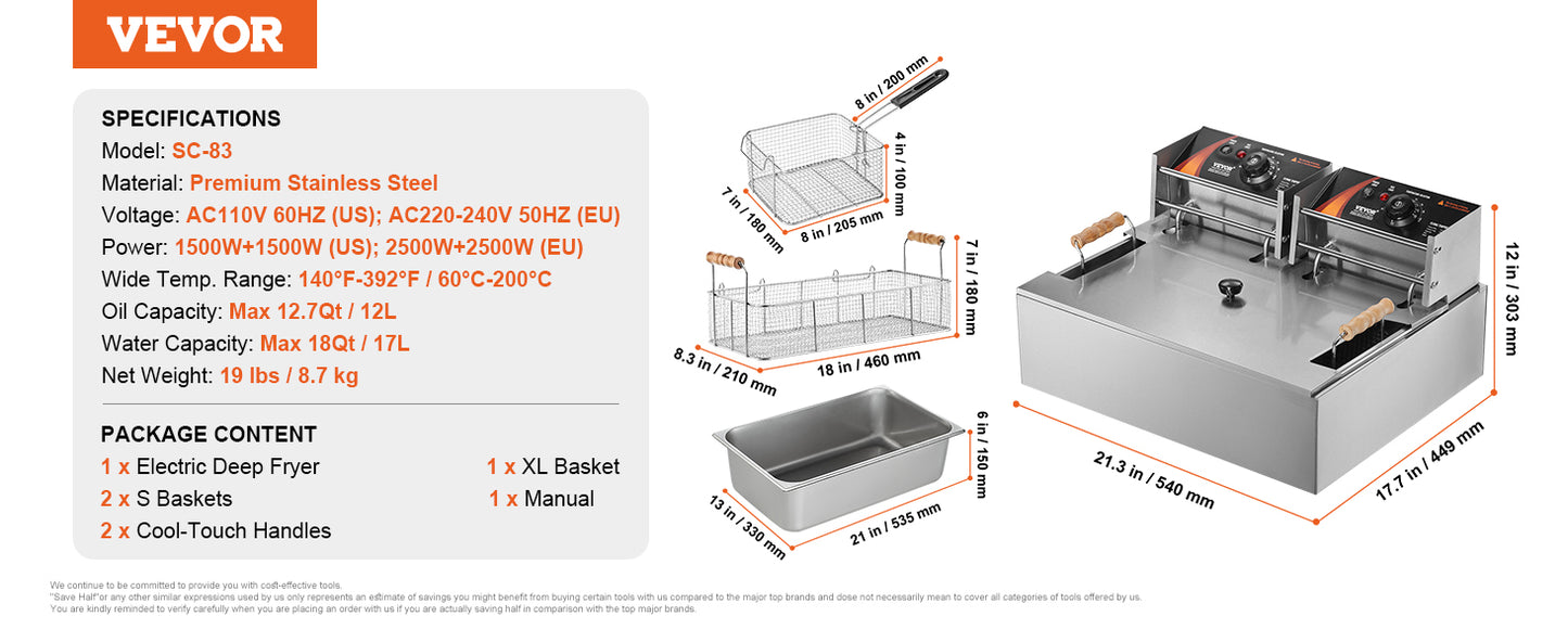 Large Capacity Electric Oil Fryer